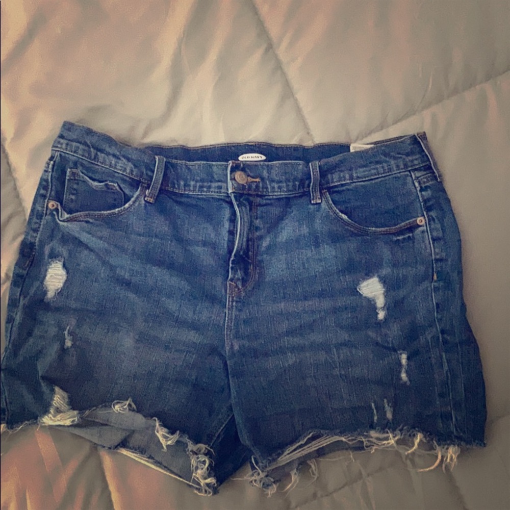 Distressed Jean Shorts